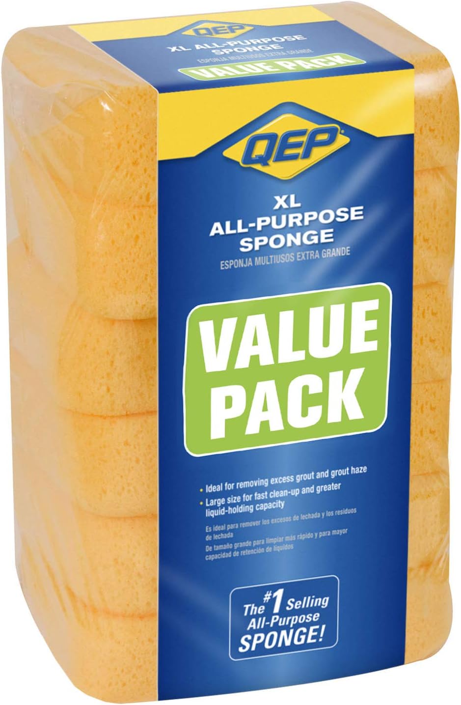 QEP 70005Q-6D Sponges, 6 Pack, Yellow, 6 Count: Home Improvement