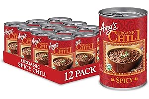 Amy's, Chili, Gluten Free, Vegetarian, Organic, Spicy, Jalapeño Pepper, 14.7 oz, Pack of 12