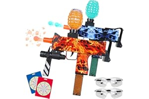 FUNISTY 2 Pack Gel Ball Blaster Automatic Toys -100 FPS with 100000+ Outdoor Backyard Shooting Game Activilies ldeal Gift for 14+ Year Old