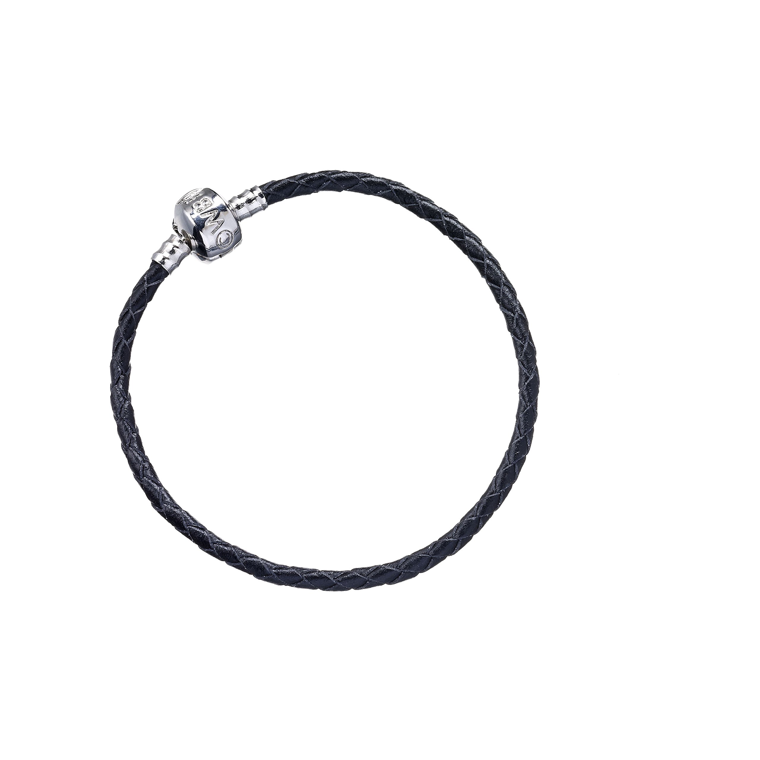 Leather Harry Potter Charm Bracelet For Slider Charms, Silver, 17cm