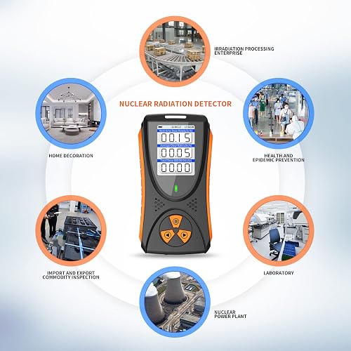 CHNADKS Geiger Counter Nuclear Radiation Detector - Handheld Beta Gamma X-Ray Monitor