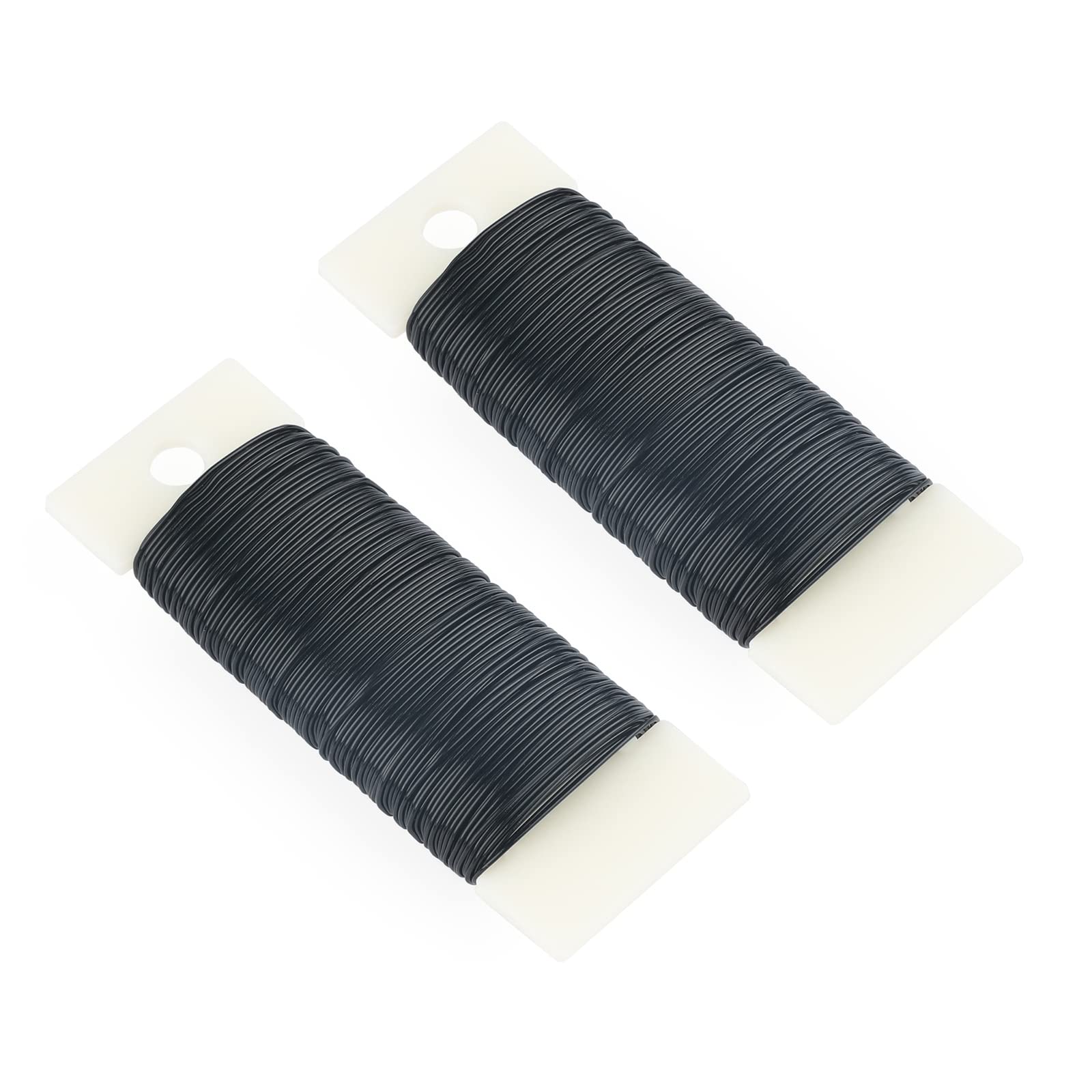 KINGLAKE 2 Roll x 41 Yards Black Florist Wire for Christmas Wreaths Making, 22 Gauge Paddle Wire, Flexible Floral Binding Wires for Floral Flower Arrangements, Garland, Crafts, Bouquets