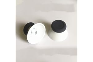 UCKY DO 2PCS 3D Analog Joystick Cap Thumb Stick Cap Thumbstick Replacement for Xbox One Elite Controller (White+Black)