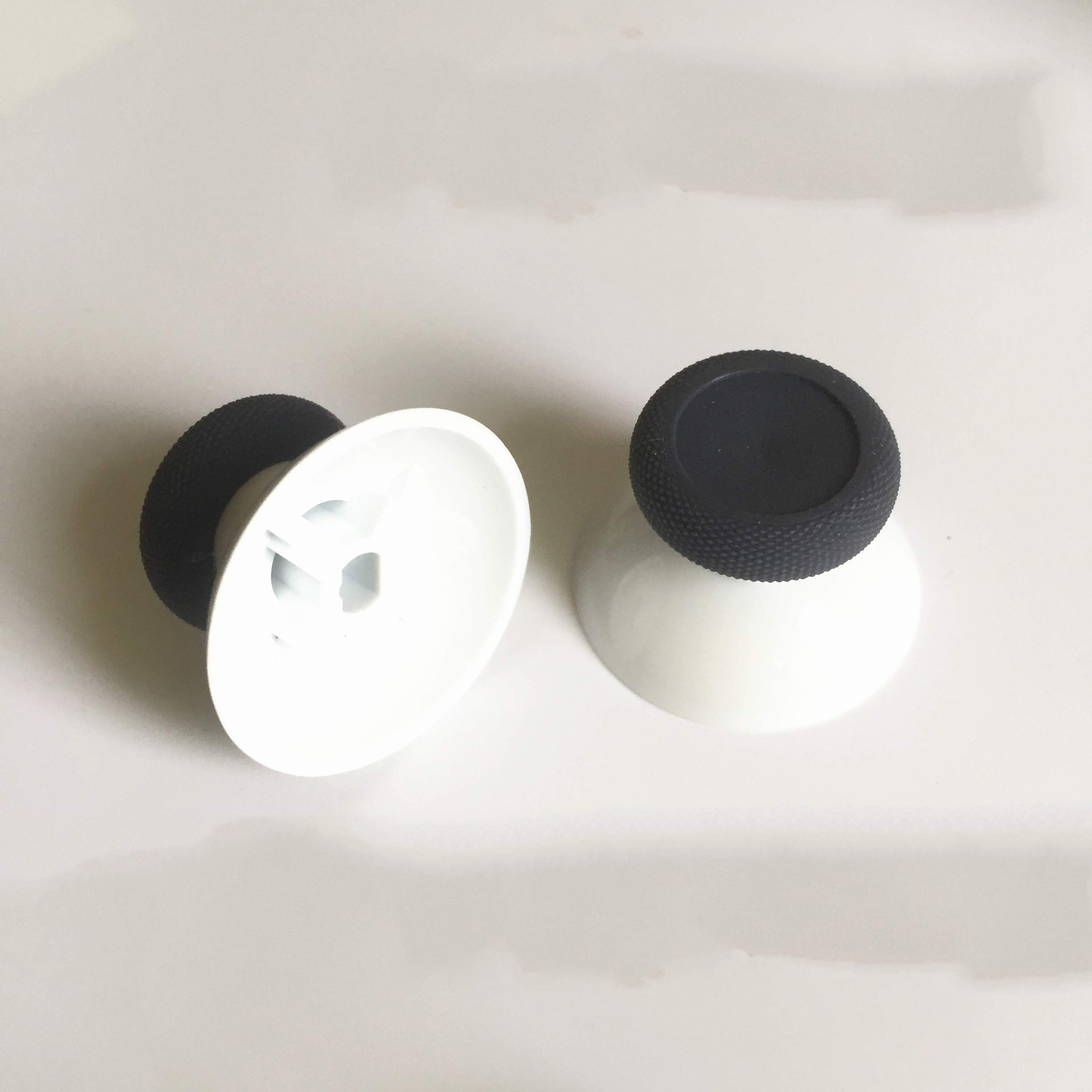 2PCS 3D Analog Joystick Cap Thumb Stick Cap Thumbstick Replacement for Xbox One Elite Controller (White+Black)