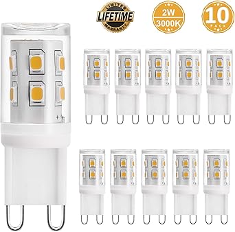 G9 Led Lampen 2w Entspricht 15w 20w 25w Halogenlampen G9 Led Lampen Warmweiss 3000k G9 Gluhbirnen G9 Sockel Led Lampen Nicht Dimmbar 250lm Ac 220 240v Kein Flimmern 10er Pack Amazon De Beleuchtung