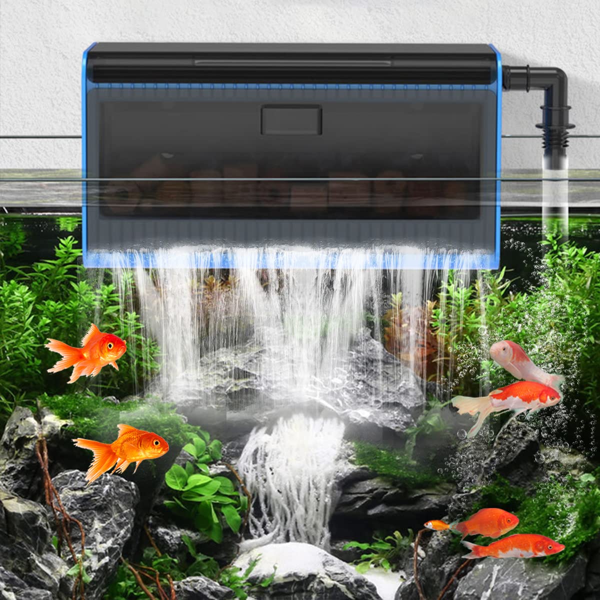 Photo 1 of LONDAFISH Aquarium Filter Box, Fish Tank Filter Waterfall Flow Fliter Box, Fountain Pump, High Lift Submersible Water Pump, Hydroponics, Filter Accessories, Filter Media (Filter box)