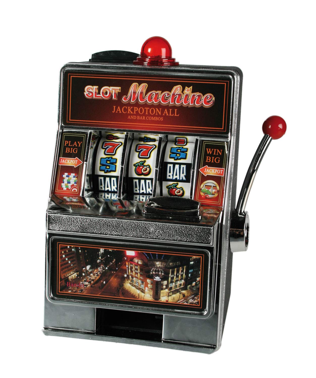 Out of the Blue Plastic slot machine Design Savings Bank, Multi-Colour, 14.0 x 10.0 x 20.0 cm