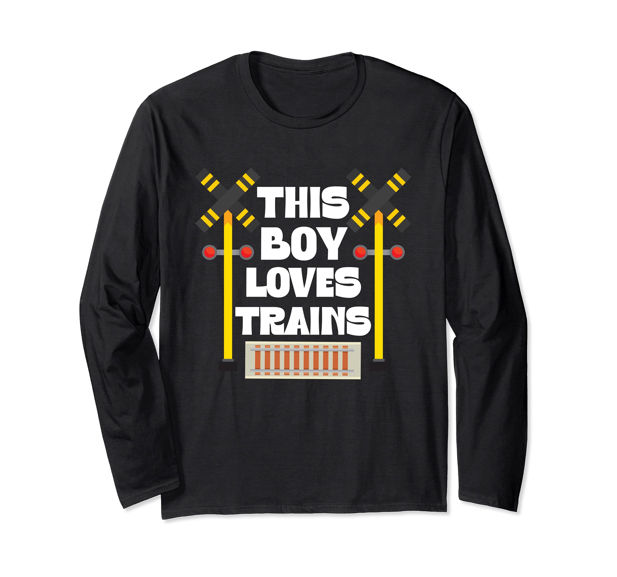 Train Lover Boys Model Train Collector Railroad Enthusiast Long Sleeve T-Shirt