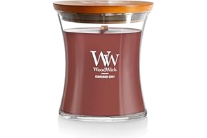 WoodWick Cinnamon Chai Holiday Candle Gifts for Women and Men, 9.7 oz Medium Hourglass Candle with Crackling Wick
