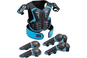 Kids Dirt Bike Gear,Motorcycle Armor Vest Suit for Motocross ATV MTB,Elbow Knee Back Chest Protection for Skating Ski