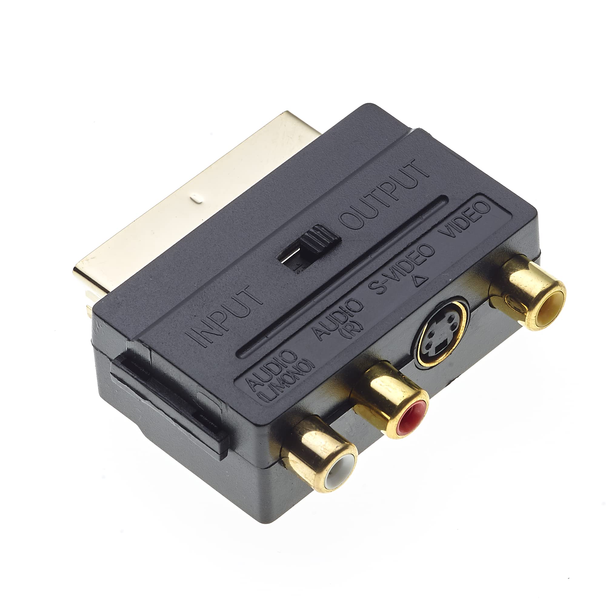 Keple SCART Adaptor, 1x SCART, 3x RCA Audio Adapter Converter & Mini-DIN, Pack of 2 - Gold-plated connectors