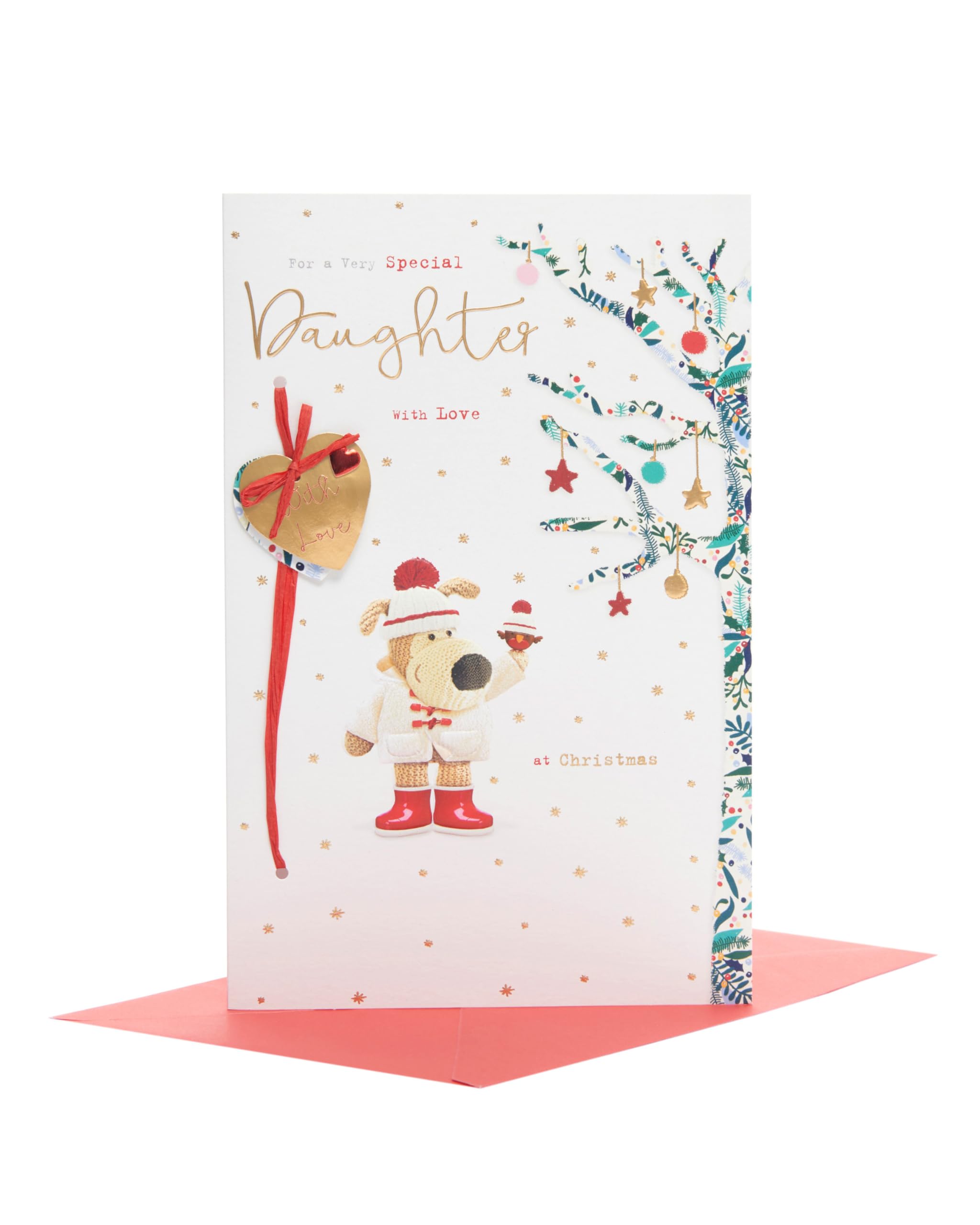 Boofle Embellished For A Very Special Daughter Cute Christmas Greeting Card