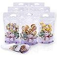Resealable Christmas Zip Lock Bags 50PCS Clear Christmas Cookie Sealing Bags with Handles Snowman Plastic Bags for Xmas Holid