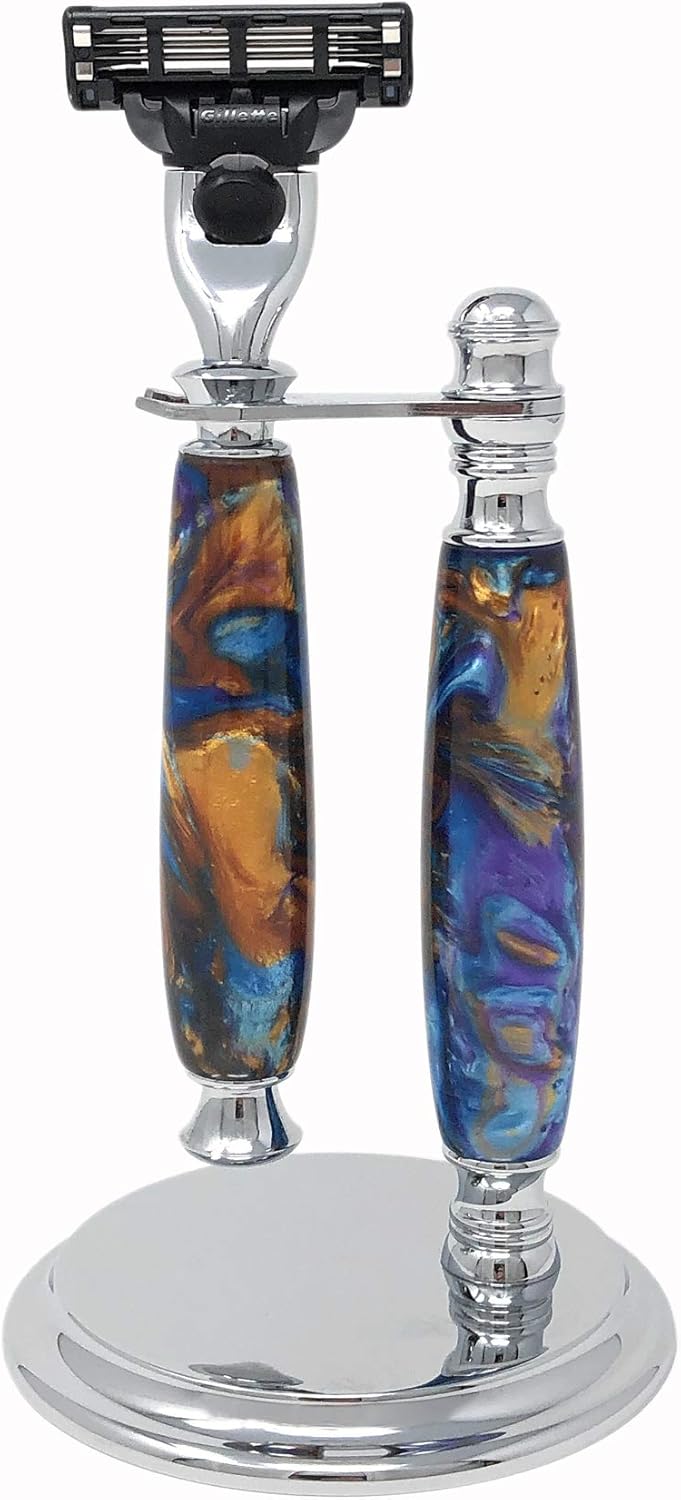 Imperium Shaving The Terra Handmade Marbleized Acrylic 2-Piece Shave Set