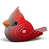 EUGY Cardinal 3D Puzzle, 30 Piece Paper Craft Kit for Kids 6+ | Screen Free Build, Finishes In About 30 Minutes, Pre Cut Parts, No Scissors Needed, Fun Facts Card, Stands As Shelf Decor