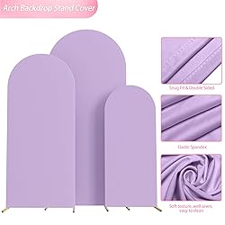 Wokceer Wedding Arch Cover Set of 3 Spandex Fitted
