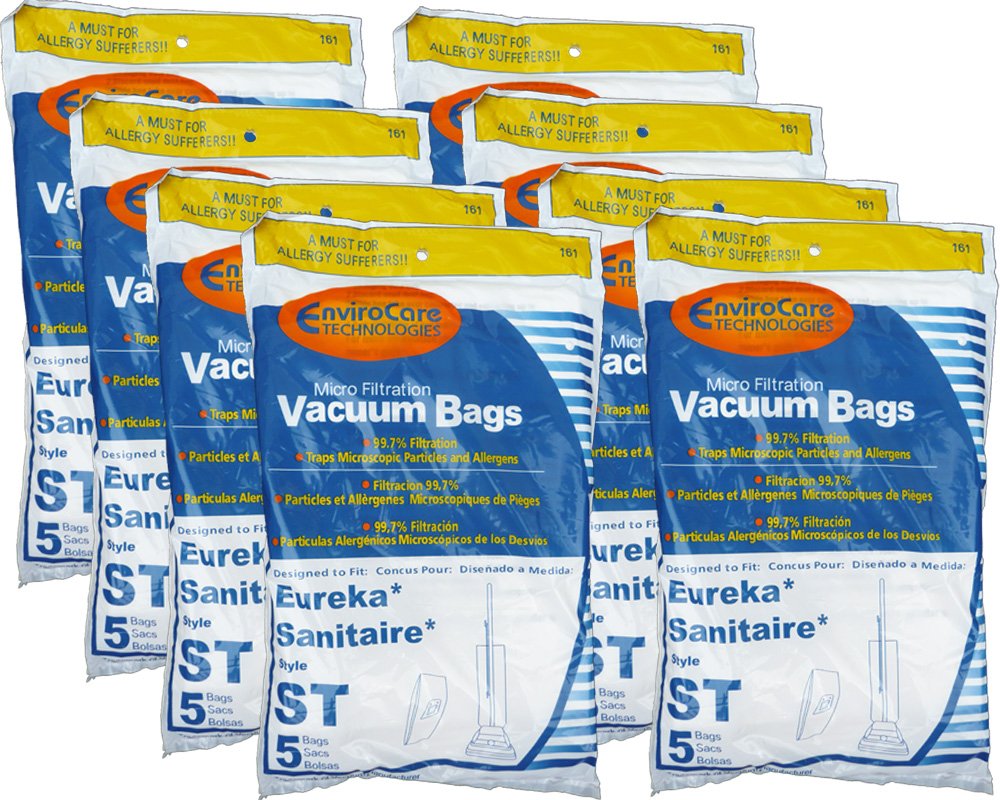 EnviroCare Replacement Micro Filtration Vacuum Bags for Eureka Sanitaire Type ST Uprights 40 bags