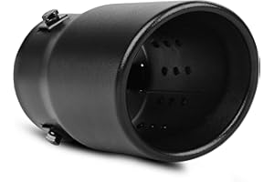 AUTOSAVER88 Adjustable 1.0-2.5 Inch Inlet Exhaust Tip, 1"-2.5" Inlet 3.5" Outlet 6" Long Stainless Exhaust Pipe Tips, Universal for 1.5"/1.75"/2"/2.25"/2.5" Outer Diameter Tailpipe, Bolt On, Black