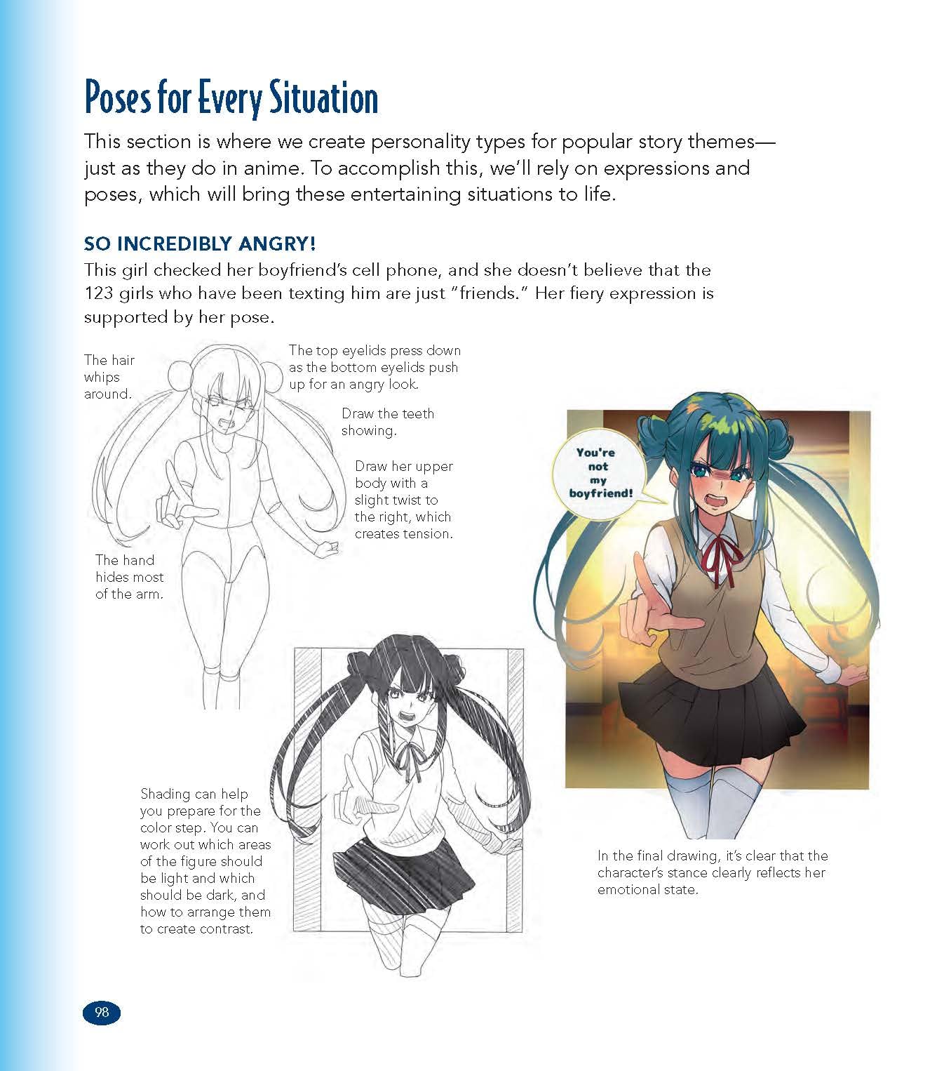 The Master Guide to Drawing Anime: Expressions & Poses: Figure Drawing Essentials for the Aspiring Artist – A How to Draw Anime / Manga Books Series (Volume 6)