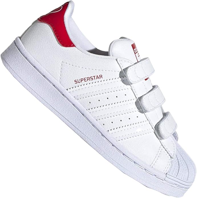 adidas Originals Superstar Heart Chaussures de sport pour fille Blanc/rouge Motif cÅur: Amazon 