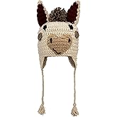Hshsclth Funny Crochet Animal Beanie Hat Cute Handmade Knit Skull Cap Novelty Headwear for Adults and Kids