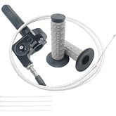 Motorcycle Throttle Assembly,7/8" Quick Twist Throttle Grips with Throttle Cable Aluminum Alloy Universal for CRF KLX SSR TTR 110 125 150 250cc Dirt Pit Bike ATV Mini Bike