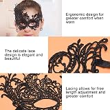 BOZILY Couple Masquerade Ball Masks Black Lace Venetian Party Mardi Gras view 4