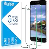 MAYtobe [2 Pack Tempered Glass Designed For iPhone SE 3, SE 2022, iPhone SE 2, SE 2020 Screen Protector, Anti-Scratch, Bubble Free