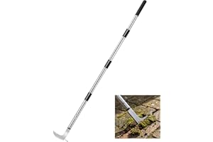 TITECK Crack Weeder, Stainless Steel Manual Crevice Weed Puller, Long Handle Weed Remover Tool, Durable Weeding Tool for Gard