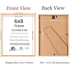 Weikani 6x8 OAK Picture Frame, 3 Pack-15.2x20.3cm