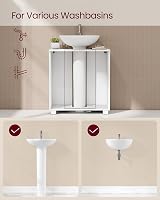 Vasagle CUSTOS Under-Sink Cabinet 2 Drawers 30x60x63.8 cm Cloud White view 5