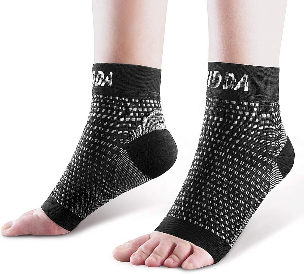 AVIDDA 2 Pack Ankle Support Brace Men Women Compression Sleeve White L