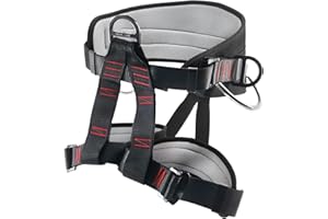 NewDoar Adjustable Thickness Climbing Harness,CE Certification Wider Half Body Harness for Rock Rappelling Fire Rescuing