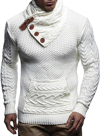 Taoliyuan Mens Turtleneck Sweater Winter Chunky Cable Knit Slim Fit Button Outwear Pullover Sweater At Amazon Men S Clothing Store