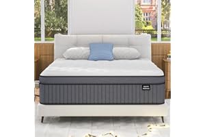 EEN EEN SLEEP 12 Inch Firm King Size Mattress [Upgraded] King Hybrid Mattresses in A Box with Gel Memory Foam & Pocket Springs, Strong Edge Support, Pressure Relief, CertiPUR-US, 365-Night Trial