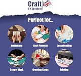 Craft UK A4 300Gsm 100 Sheets White Card 29.6 x 21 x 0.1 cm view 5