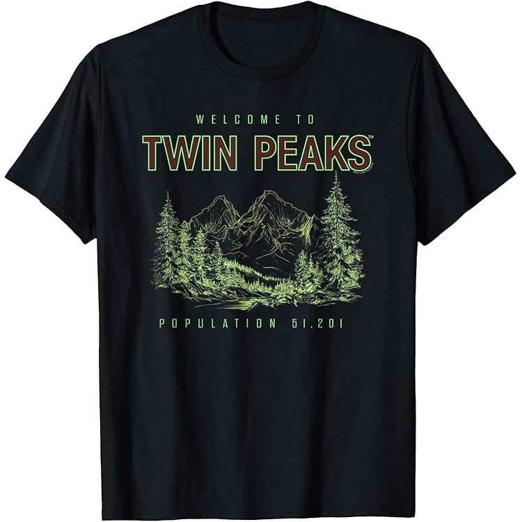 Amazon.com: Twin Peaks Vintage Original 1990 Line Sketch Graphic T