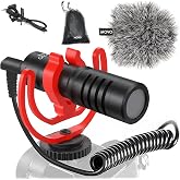 Movo VXR10 Universal Shotgun Mic for Camera | Camera Microphone for DSLR, iPhone, Android - Directional Shotgun Mic for Canon, Nikon, Sony - Vlogging &amp; Video
