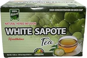 CENTRO HERBOLARIO PLANTAS DE MEXICO Zapote Blanco TE (WHITE SAPOTE TEA) 20 tea bags 100% NATURAL High Concentration in each cup