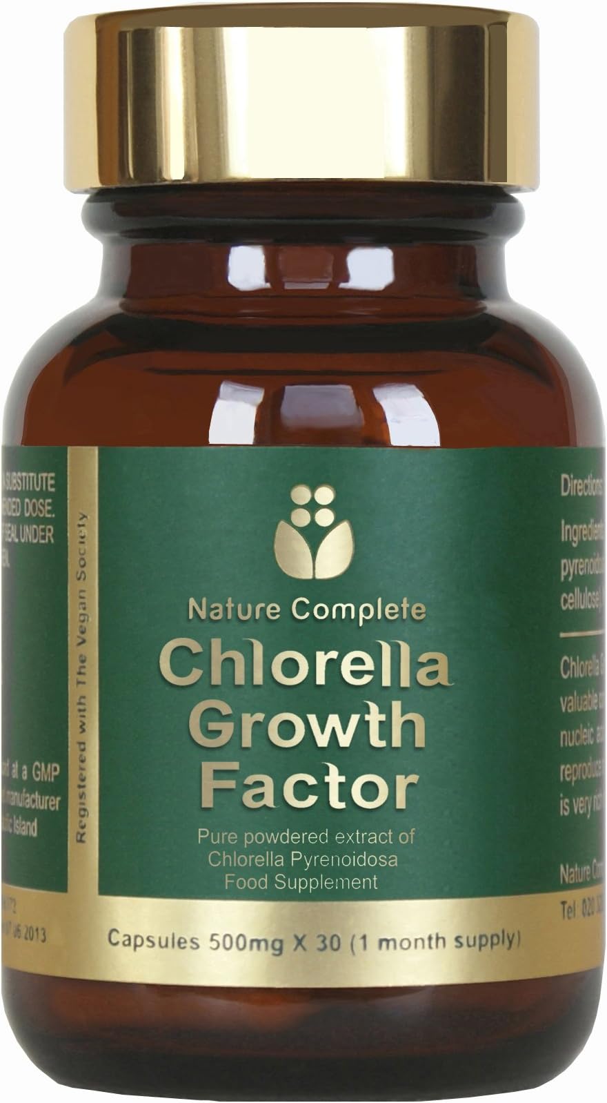 Nature Complete 500mg Chlorella Growth Factor Capsules - Pack of 30