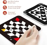 Hahaland Tummy Time Cards 0-6 Months 20 Pieces High Contrast Black White view 7