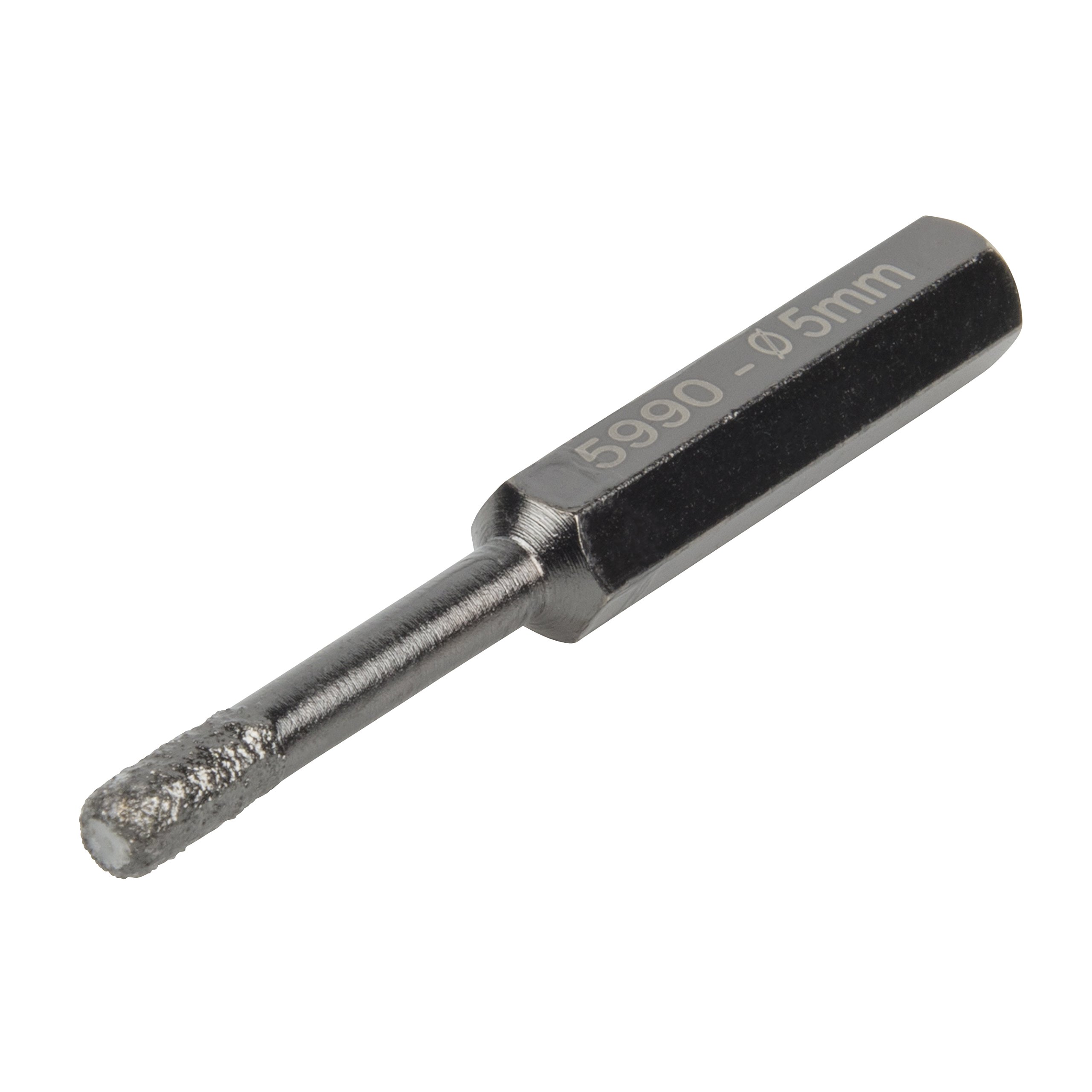 wolfcraft Dry Drill Bit, Diamond Coated, Hexagon Shank, Ø 5 mm I 5990000 I For dry drilling into tiles, fine stoneware and ceramics