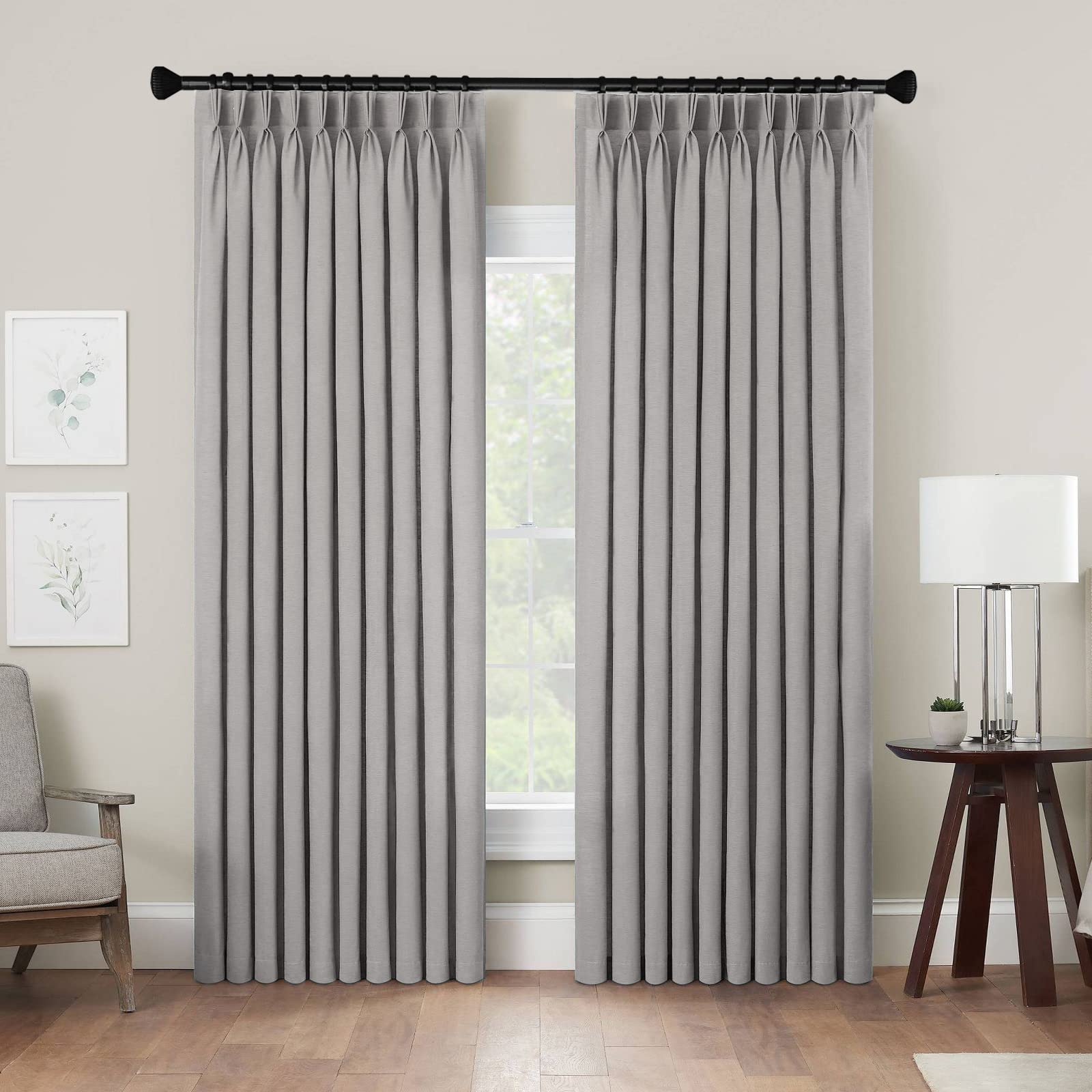 OKUYOSHI カーテン 遮光1級 断熱 防寒 防音 省エネ 節電対策 昼夜目隠し UVカット 形態安定加工済み タッセル フック付き 洗える 厚手 遮熱 遮音 無地 寝室 リビング用 curtain カーテン おしゃれ 新生活 一人暮らし 200cm丈 100幅 2枚組ライトグレー商品画像