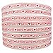 25 Yards Red Love Heart Printed 3/8 Inch White Grosgrain Ribbon - Perfect for Crafts, Party Decorations, Wedding, Gifts Wrap, Etc
