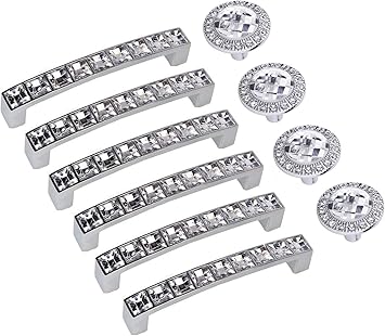 Abcgoodefg Drawer Handles And Knobs Set Decorated Clean Crystal