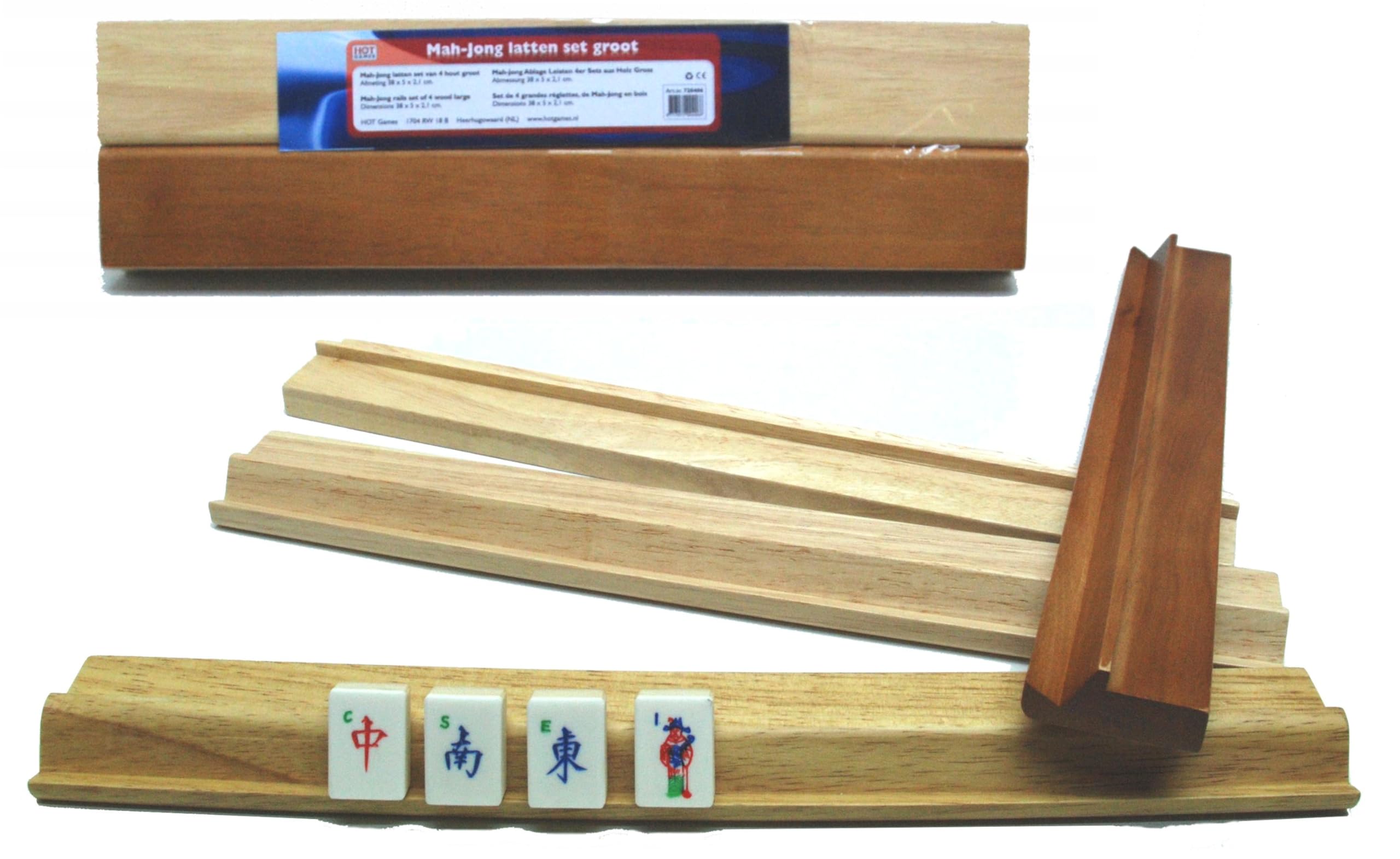 Hot Games Set of 4 large Mah Jong (Mahjong) Tile Racks with ledges - 40cm