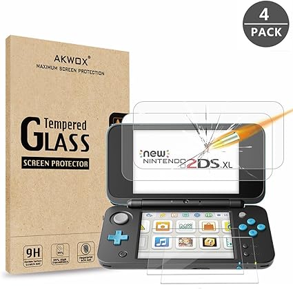 Amazon 4 枚セット Newニンテンドー2ds Ll 液晶保護フィルム Akwox 2 枚 強化ガラスフィルム 2 枚 Pet保護フィルム New 任天堂 Nintendo 2ds Ll 専用 New 任天堂 2ds Llスクリーン保護フィルム ９h高硬度 耐衝撃 スクリーンプロテクター 通販
