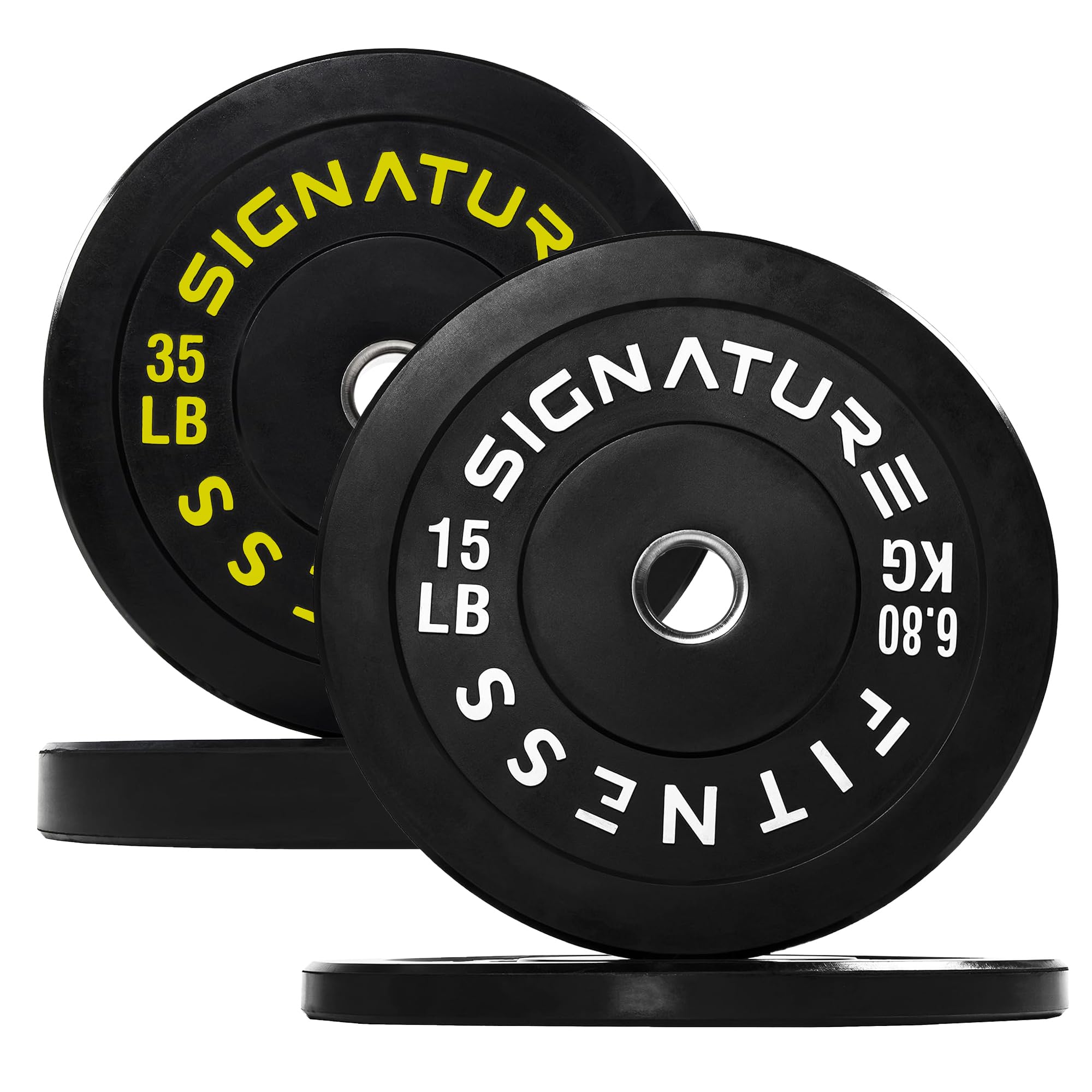 Fitvids Olympic Bumper Plates Set, 2" Weight Plates for Strength Training & Weightlifting, 100LB Set (15LB, 35LB), Multiple Packages Image Fitvids Olympic Bumper Plates Set, 2" Weight Plates for Strength Training & Weightlifting, 100LB Set (15LB, 35LB), Multiple Packages Image