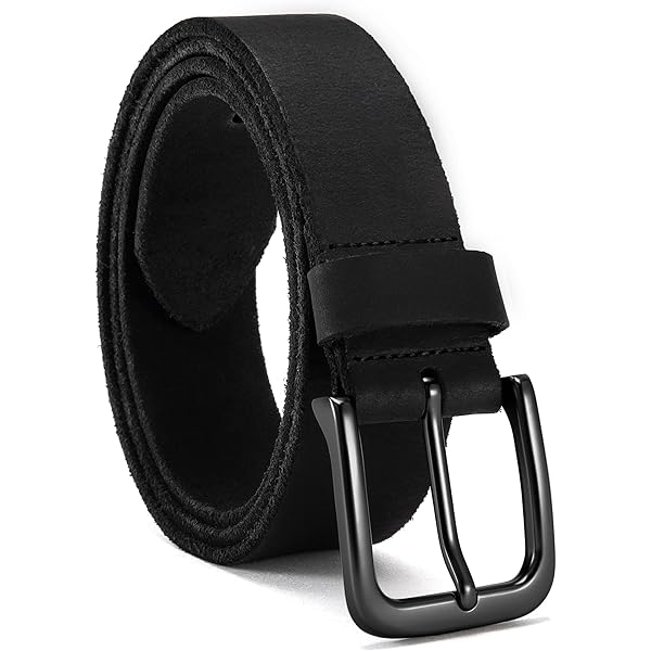 KEECOW Men's 100% Italian Cow Leather Belt Men With Anti-Scratch