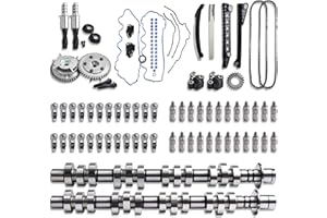 TREXCAR Left & Right Camshaft Rocker Arm Lifters w/Timing Chain Cam Phaser Kit Fits Ford F150 Expedition Super Crew Lariat Triton F250 F350 Super Duty Lincoln Mark LT Navigator 5.4L 3V for 2004-2008
